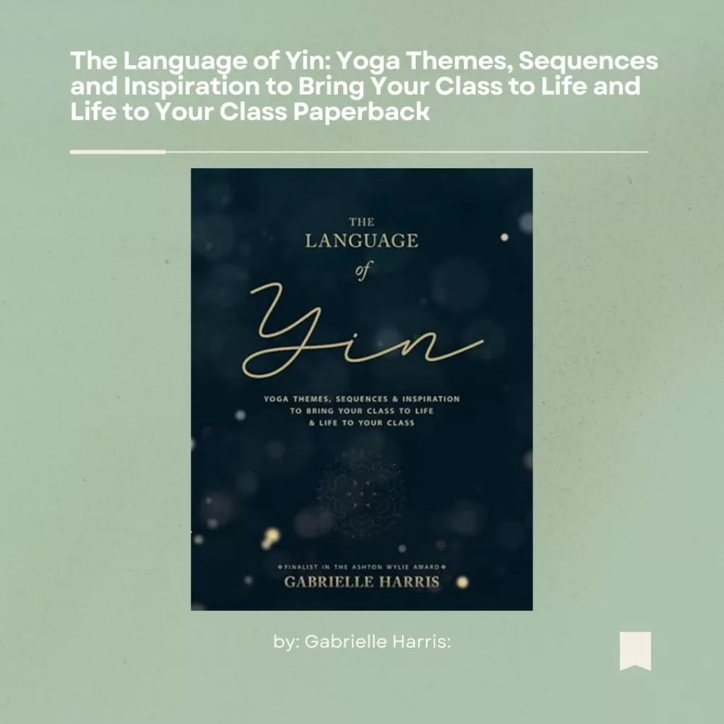Image of the cover of a book called "The Language of Yin" on a light green background